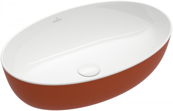 Villeroy & Boch Artis Aufsatzwaschbecken, 610 x 410 x 150 mm, Rust, ohne Überlauf, ungeschliffen