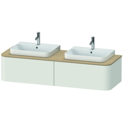 Duravit Happy D.2 Plus Konsolenwaschtischunterbau wandhängend Nordic Weiß Seidenmatt 1600x550x354 mm