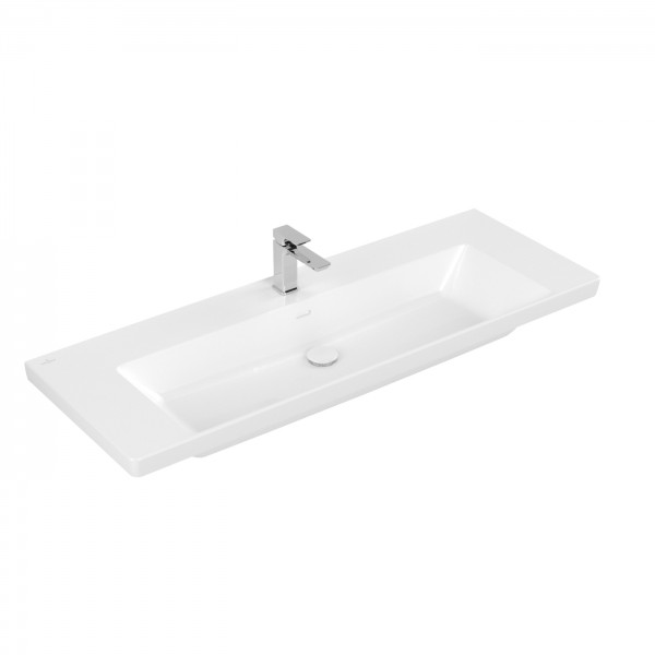 Villeroy & Boch Subway 3.0 Schrankwaschtisch, 1300 x 470 x 170 mm, Weiß Alpin, ohne Überlauf, ungesc