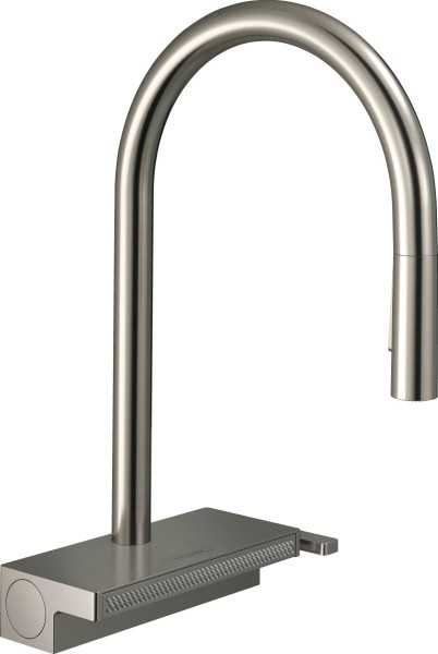 Hansgrohe Spültischmischer 170 Aquno Select M81 Ausziehbrause 3jet steel, 73837800