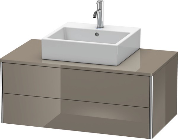 Duravit XSquare Konsolenwaschtischunterbau wandhängend Flanell Grau Hochglanz 1000x548x400 mm - XS49