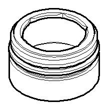 Dornbracht Luftsprudlerhülse Ersatzteile 092301161 D. 23 x 14 mm Chrom