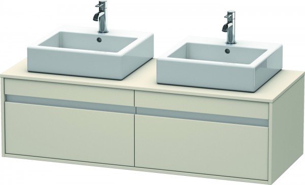 Duravit Ketho Konsolenwaschtischunterbau wandhängend Taupe Matt 1400x550x426 mm - KT6697B9191