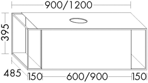 Burgbad Waschtischunterschrank Junit 395x900x485 Eiche Dekor Urban, SGVB090RF5925