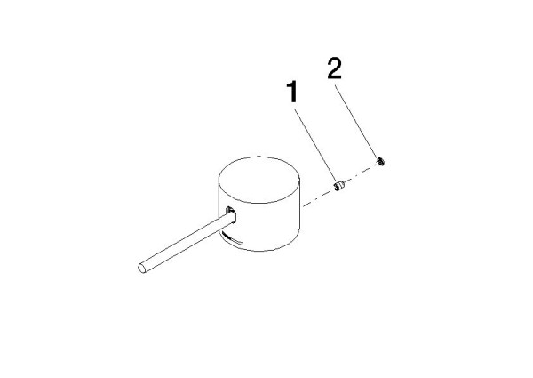 Dornbracht Griff für Waschtisch Stand Ersatzteile 90206602000 D. 45 x 33 x115 mm Dunkelgrau