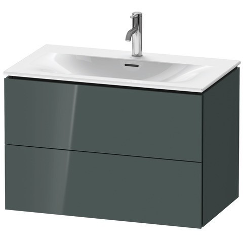 Duravit L-Cube Waschtischunterbau wandhängend Dolomiti Grau Hochglanz 820x481x550 mm - LC6307038380E