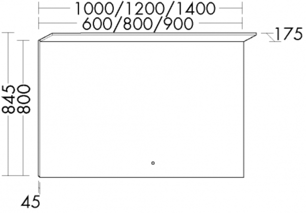 Burgbad Leuchtspiegel YSO PG2 HGL 845x1200x175 YSO PG2 HGL, SEYH120PN281