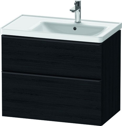 Duravit D-Neo Waschtischunterbau wandhängend Eiche Schwarz Matt 784x452x625 mm - DE435801616