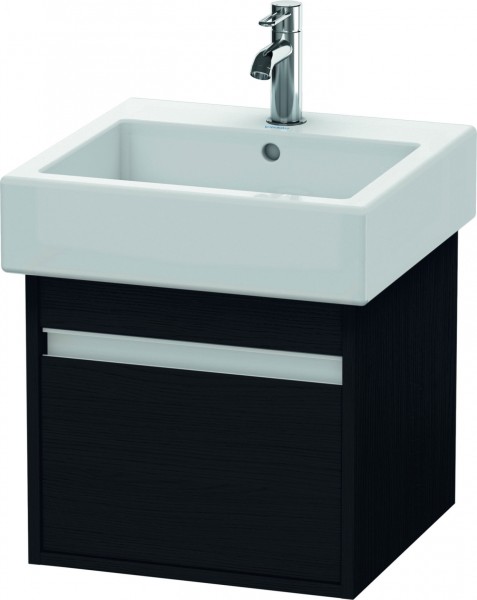 Duravit Ketho Waschtischunterbau wandhängend Eiche Schwarz Matt 450x440x410 mm - KT668501616