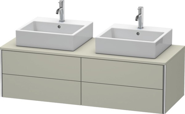 Duravit XSquare Konsolenwaschtischunterbau wandhängend Taupe Seidenmatt 1400x548x400 mm - XS4916B606