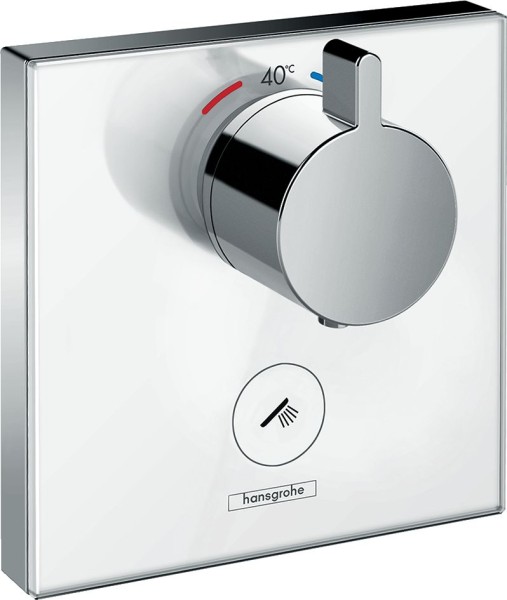 Hansgrohe Thermostat Unterputz ShowerSelect Glas Highflow 1 Verbr./1 Ausg. weiss/chrom, 15735400 , 1