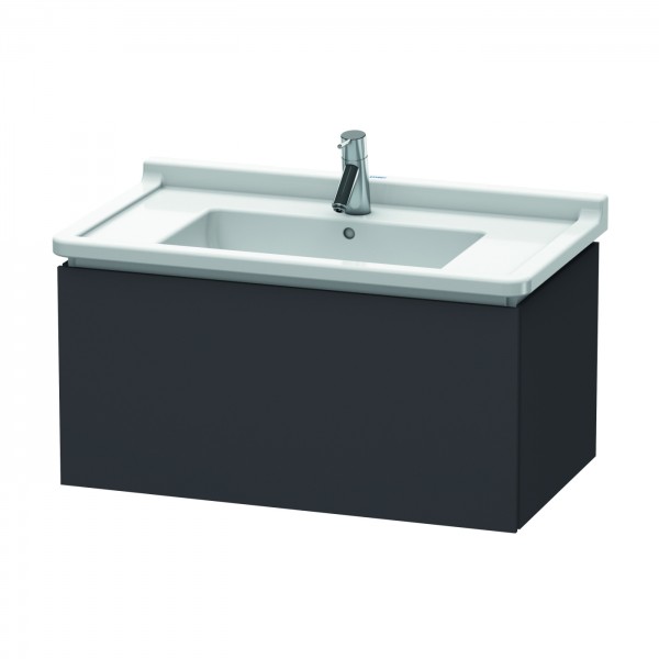 Duravit L-Cube Waschtischunterbau wandhängend Graphit Supermatt 820x469x408 mm - LC616508080