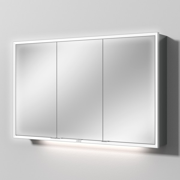 Sanipa Reflection Spiegelschrank MILO 120 mit LED-Beleuchtung, Anthrazit-Glanz, AU03679