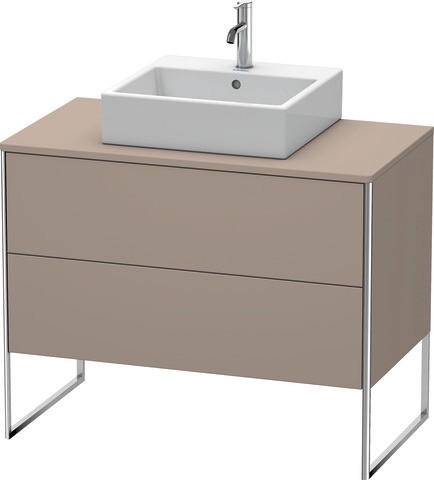 Duravit XSquare Konsolenwaschtischunterbau bodenstehend Basalt Matt 1000x548x778 mm - XS492104343