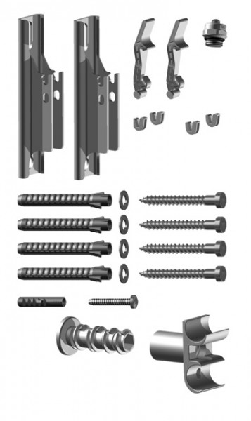 Kermi Badheizkörper Befest.-Set Duett, -E,-D weiß, ZB02920001