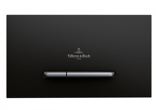 Villeroy & Boch WC-Betätigungsplatte ViConnect 9221 253x145x20mm Black Matt, 922169AN