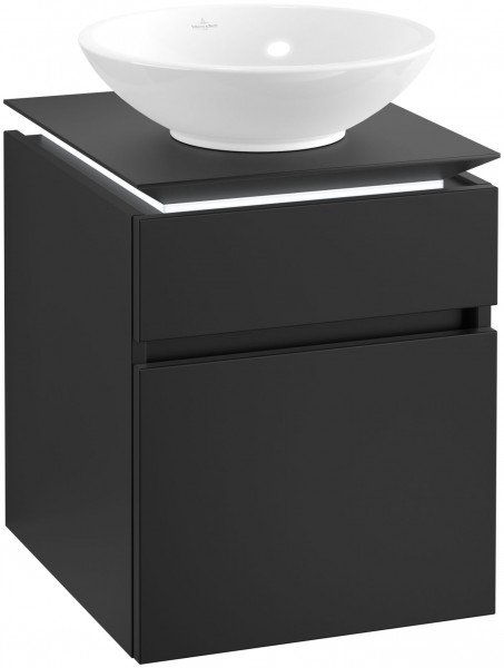 Villeroy & Boch Waschtischunterschrank Legato B120L0 450x550x500mm Waschtisch mittig Black Matt Lacq