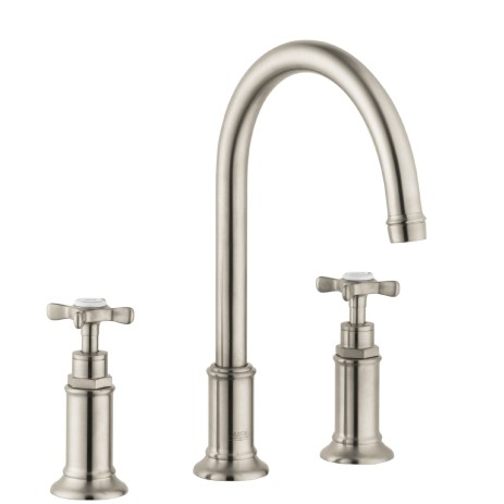 Hansgrohe 3-Loch Waschtischarmatur Axor Montreux Standmodell brushed nickel, 16513820