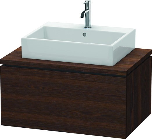 Duravit L-Cube Konsolenwaschtischunterbau wandhängend Nussbaum gebürstet Matt 820x547x400 mm - LC581