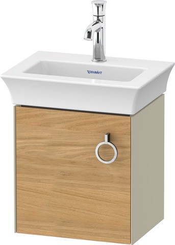 Duravit White Tulip Waschtischunterbau wandhängend Natur Eiche & Taupe Hochglanz & Matt 384x298x410