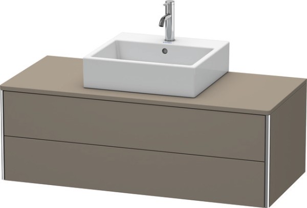 Duravit XSquare Konsolenwaschtischunterbau wandhängend Flanell Grau Seidenmatt 1200x548x400 mm - XS4