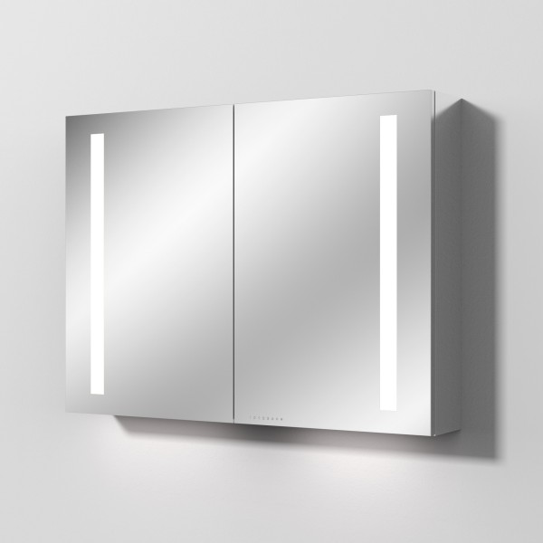 Sanipa Reflection Aluminium-Spiegelschrank ALEX 100 mit LED-Beleuchtung, AU4149Z