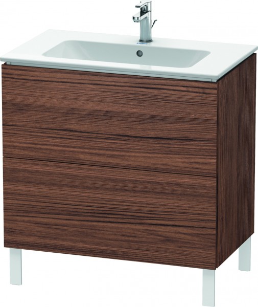 Duravit L-Cube Waschtischunterbau bodenstehend Nussbaum dunkel Matt 820x481x704 mm - LC662602121